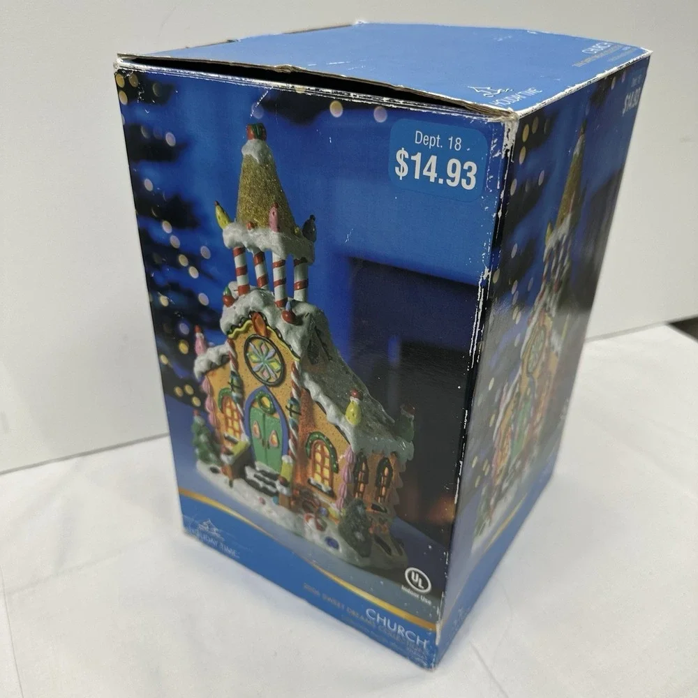 Holiday TIME 2006‎ Rare Lighted Christmas SWEET DREAMS COLLECTION Church W/box